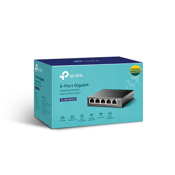 Thiết bị chia mạng Switch TP-Link TL-SG1005LP 4 cổng POE - Hàng chính hãng