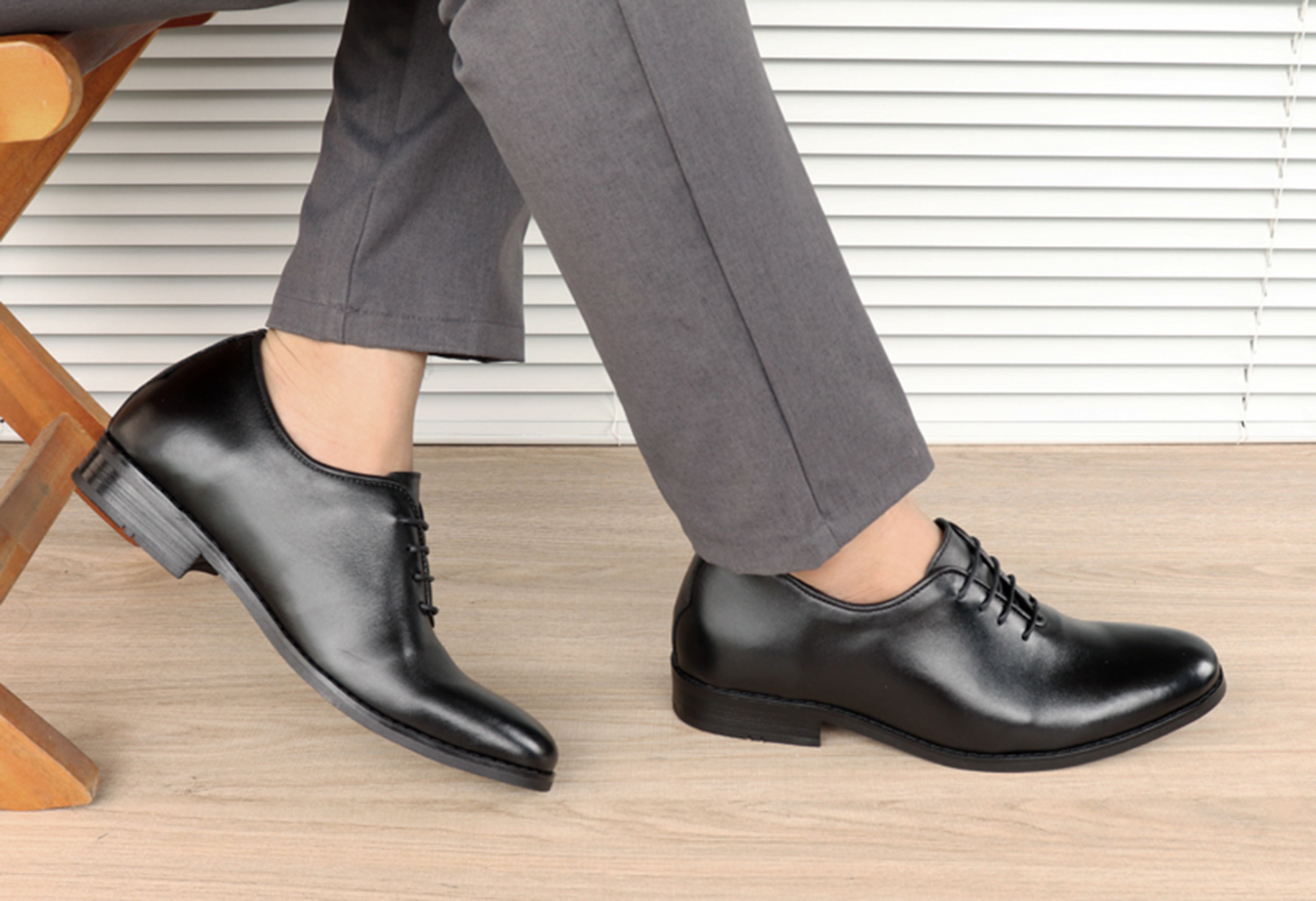 GIÀY TĂNG CHIỀU CAO GIÀY CAO DÀNH CHO NAM GIỚI S1003 ĐEN TRƠN - CAO 6CM GIÀY ĐỘN NAM CAO VƯỢT TRỘI