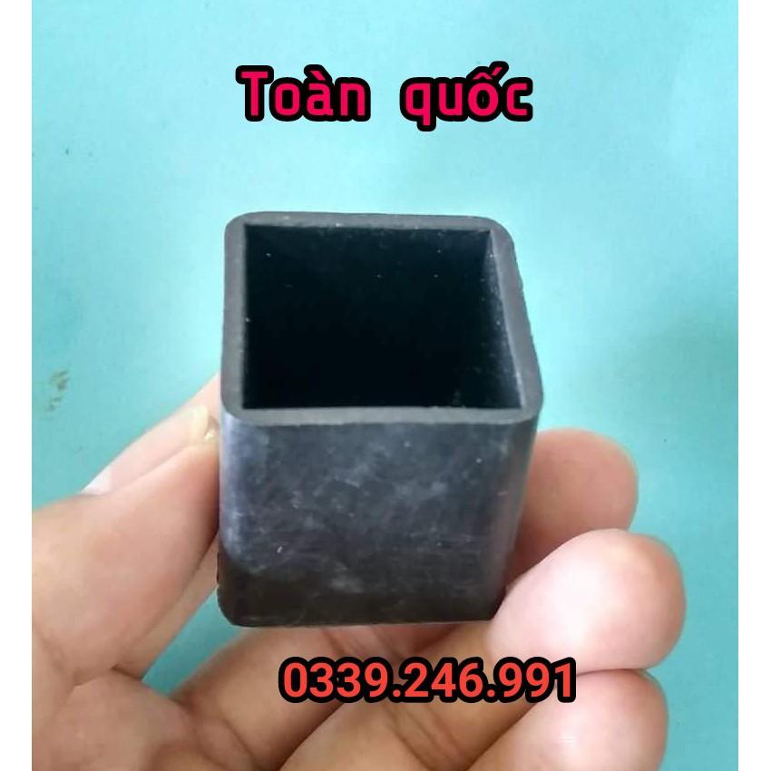 10 chiếc KT 25x25 chụp ngoài, đế cao su bọc ngoài chân bàn ghế, ống hộp