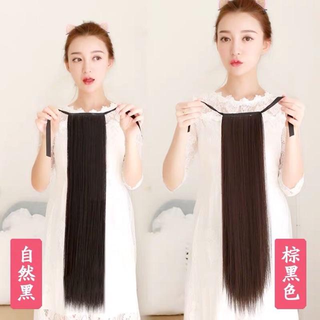 BUỘC TÓC GIẢ THẲNG 4 MÀU DÀI 45,55,65,70CM CÓ SẴN