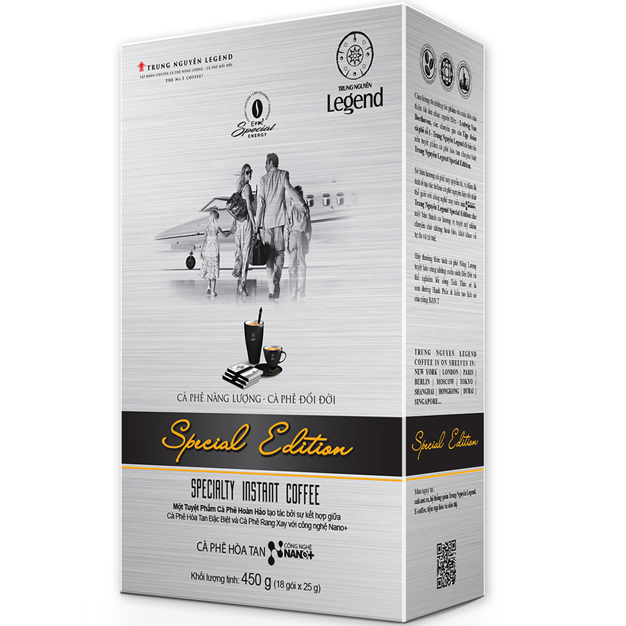 Trung Nguyên Legend - Cà phê hoà tan rang xay 3in1 Special Edition - Hộp 18 gói x 25gr