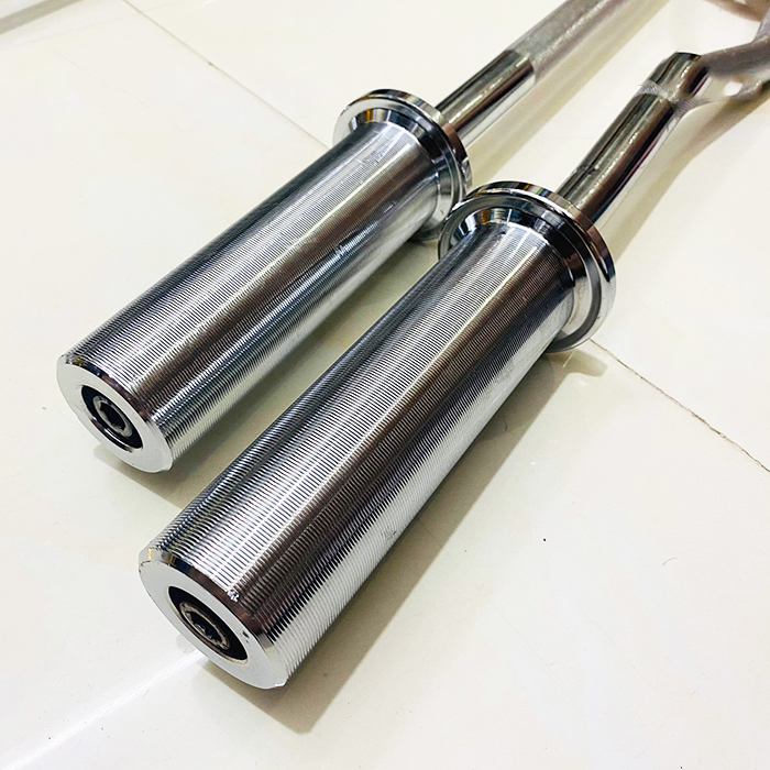 Đòn Tạ Dài 1m2 Inox Phi 50 Nhập Khẩu Đại Nam Sport + Kèm 2 Khóa Tạ