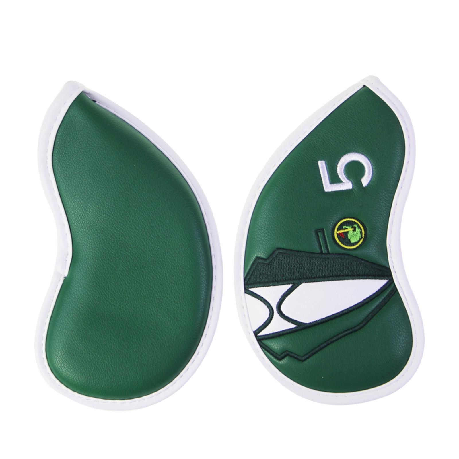 10PCS Golf Iron Covers, Thick PU Leather Golf Club Head Covers Set 4 5 6 7 8 9 P A S X Outdoor Golf Sports Equipments