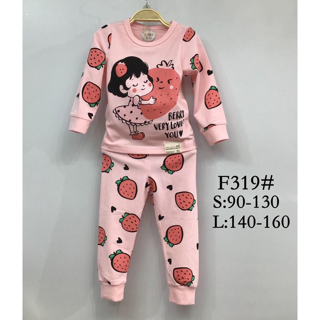 Bộ dài tay chất thun cotton co giãn 4 chiều mẫu cho bé Gái