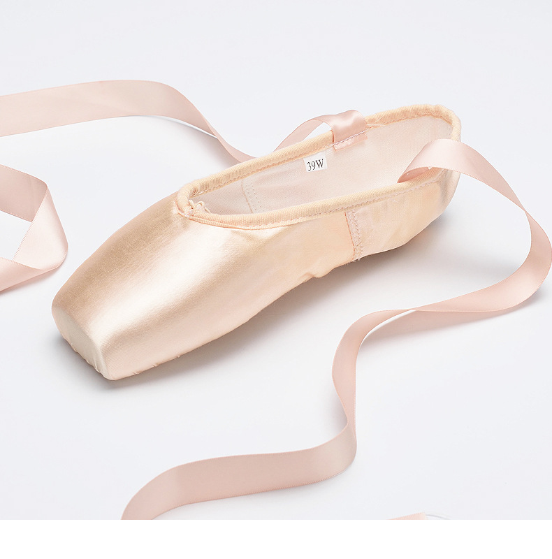 Giày múa ballet mũi cứng chuyên nghiệp, Tặng kèm cặp lót mũi giày silicon mềm mại