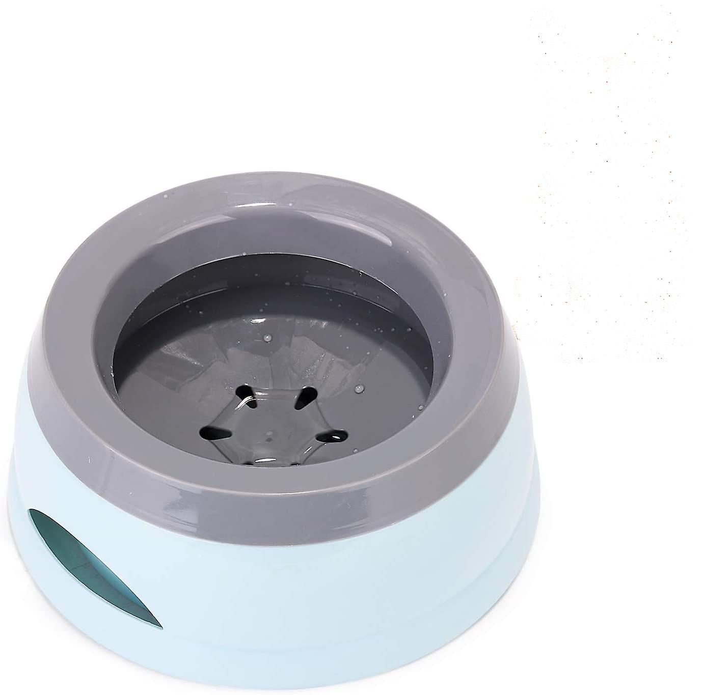 Nước cho chó đi du lịch 750ml, bát thức ăn chống giật chống rò rỉ （màu xanh）