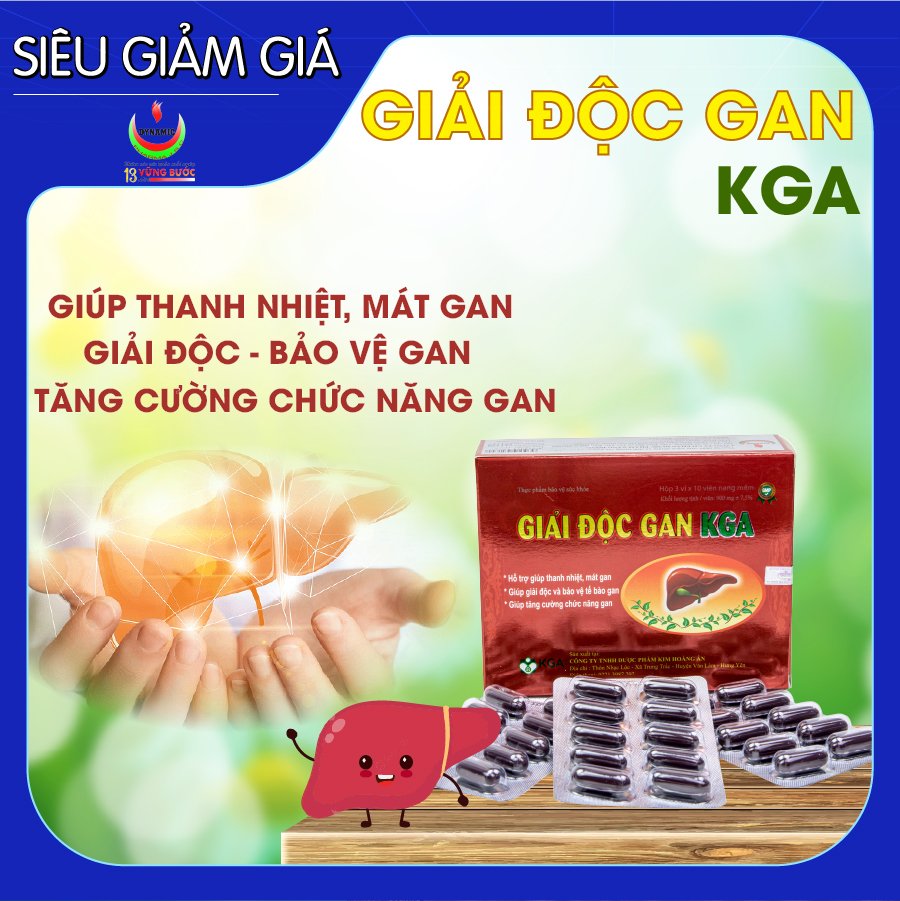 GIẢI ĐỘC GAN KGA - Năng Động - Thanh nhiệt, giải độc, mát gan