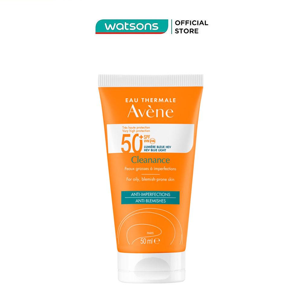 Sữa Chống Nắng Avène Dành Cho Da Mụn, Da Nhờn Nhạy Cảm Cleanance SPF50+ 50ml