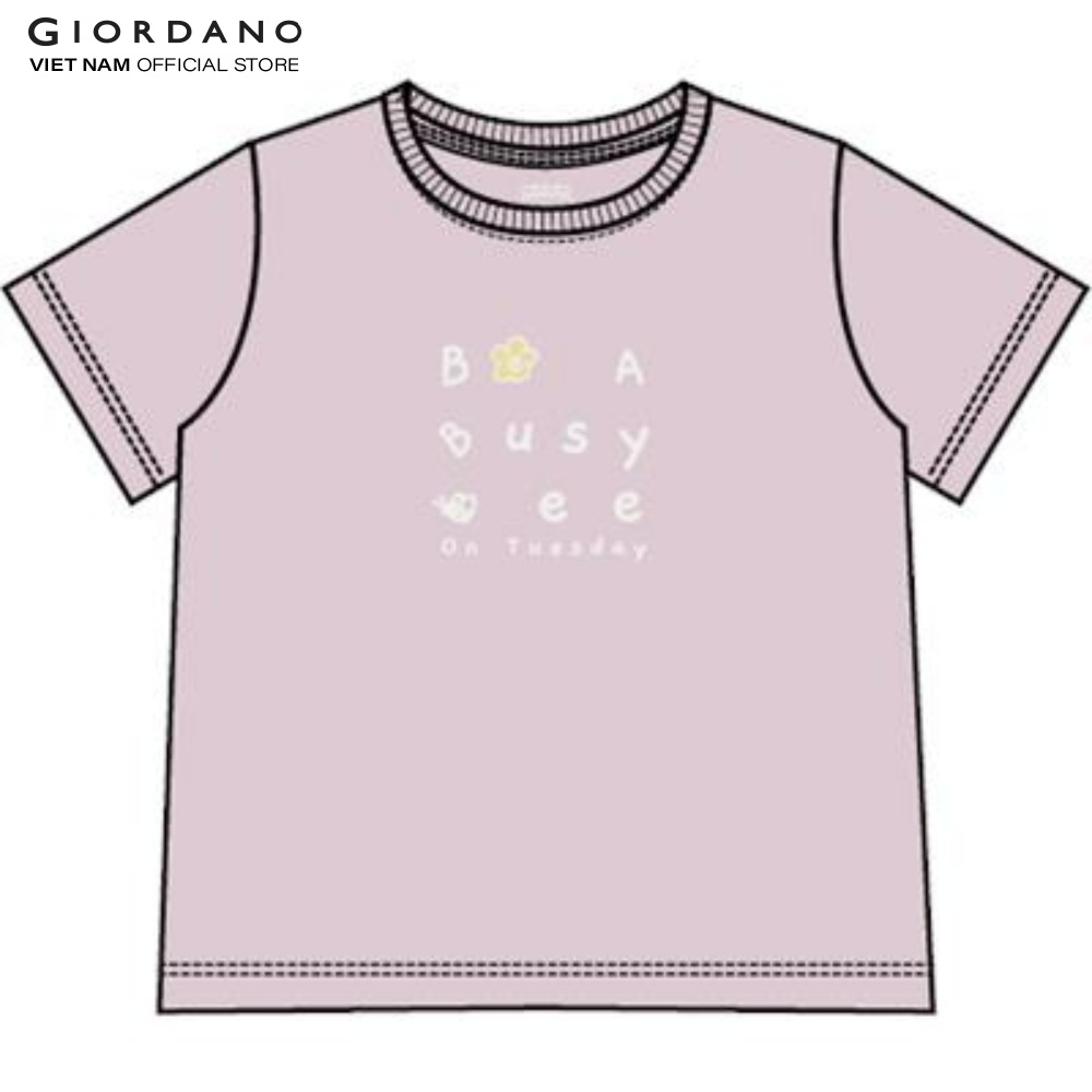 Áo Thun Nữ In Hình Ngắn Tay Giordao 05392214