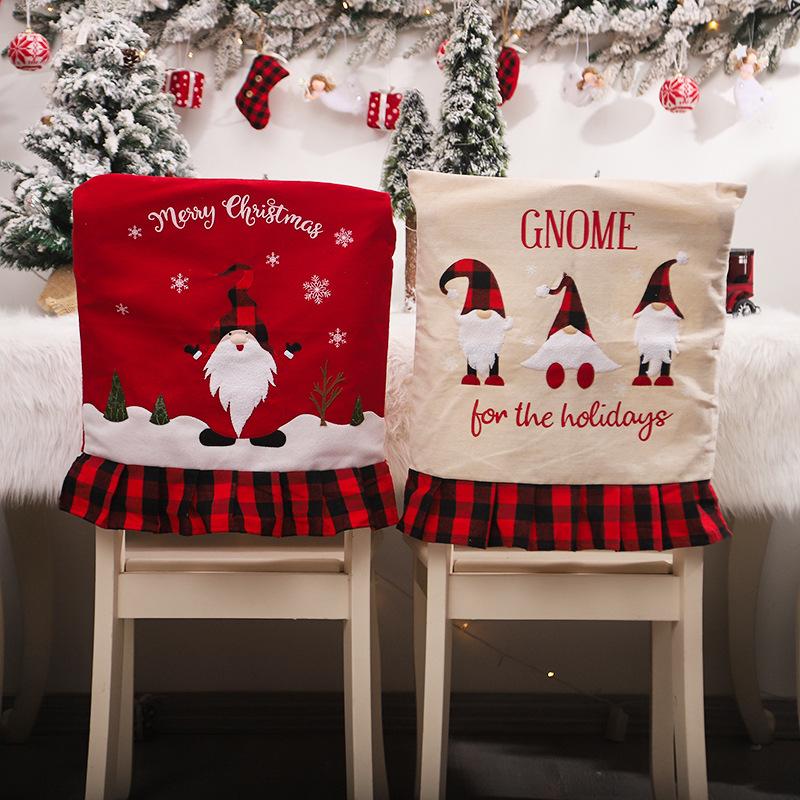 Chiếc Áo Bọc Ghế Giáng Sinh Trang Trí Nội Thất Ông Già Noel Bọc Ghế