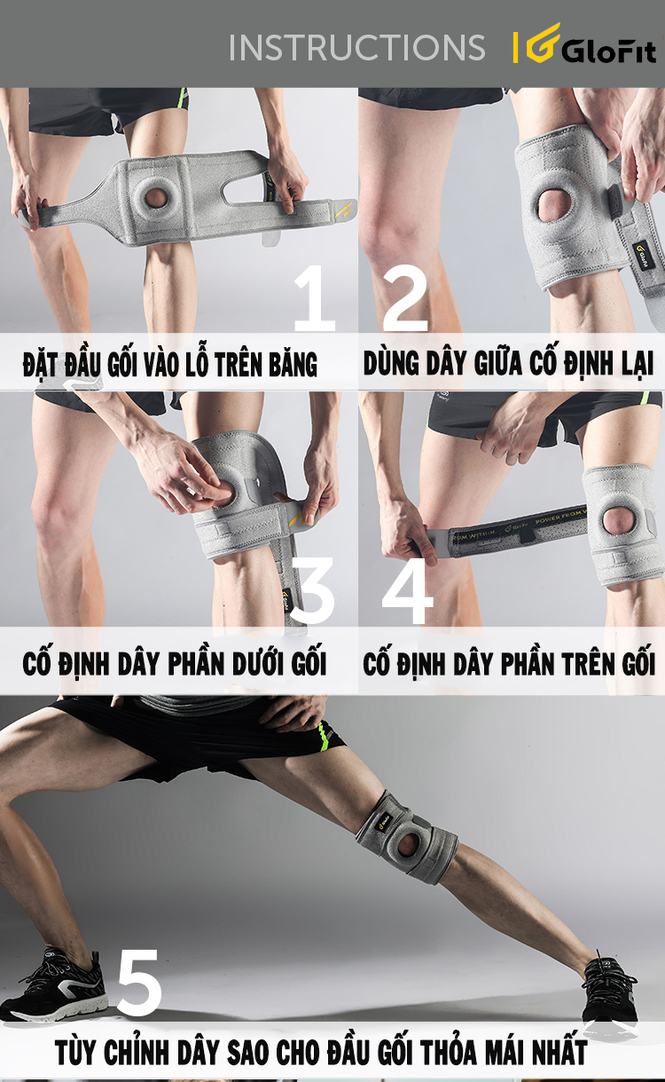 ĐAI KHỚP GỐI DÂY QUẤN GLOFIT – GFHX031 ( 1 Chiếc )