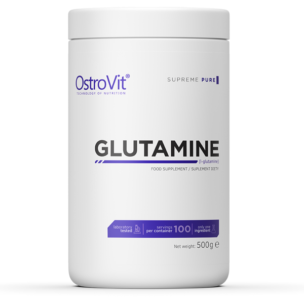 Glutamine Ostrovit 100 lần dùng - Đơn chất Glutamine giúp giảm đau và phục hồi cơ nhanh chóng 500g