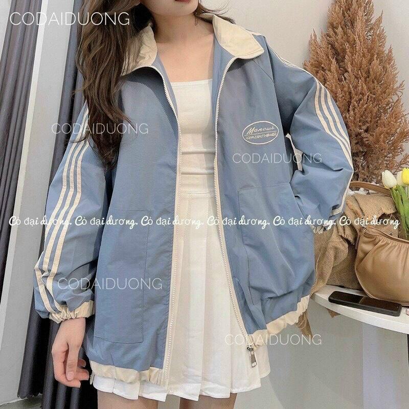 Áo Khoác Dù Gió Nam Nữ Kiểu Bomber Form Rộng , Áo Khoác Gió Unisex Vải Mịn