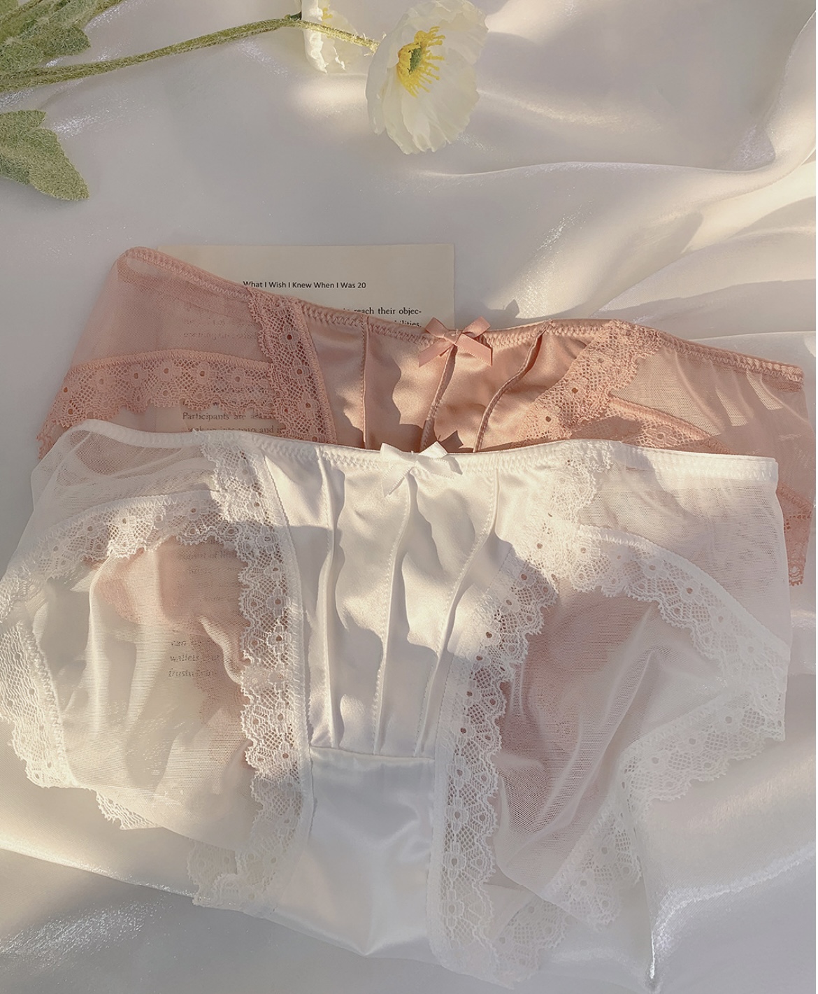 QUẦN LÓT LỤA SATIN CỔ ĐIỂN KIỂU PHÁP VẢI LƯỚI GỢI CẢM REN THUẦN KHIẾT TỪ 40-65KG DÀNH CHO NỮ