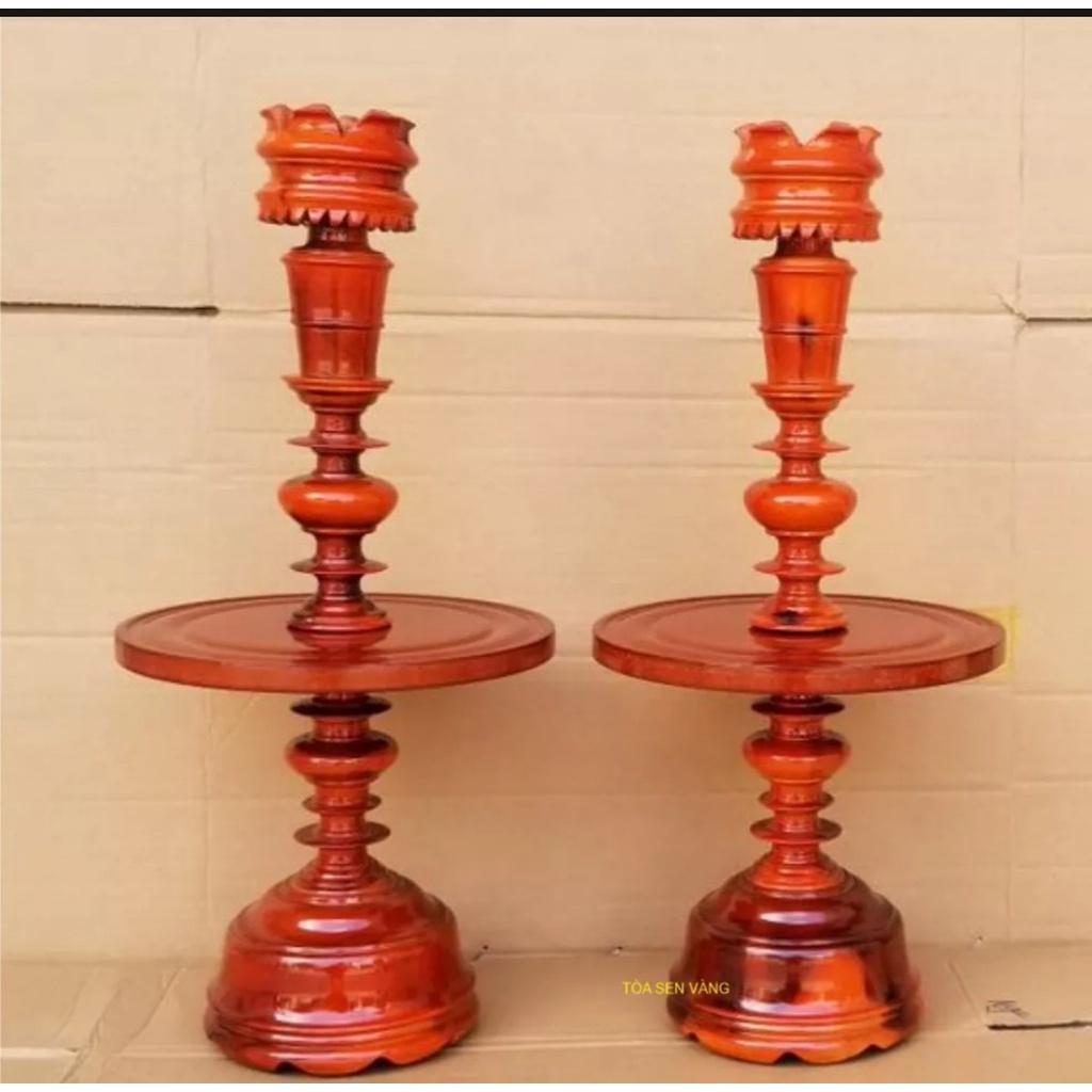 Cặp chân đèn gỗ hương
