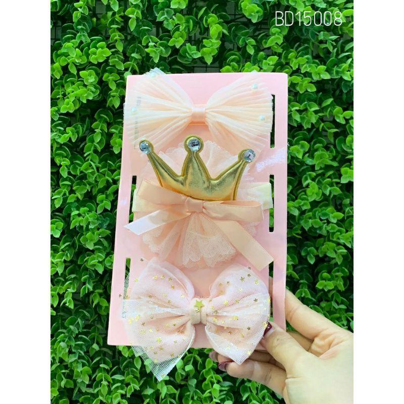 Set 3 băng đô, Turban dễ thương phong cách Hàn Quốc cho bé