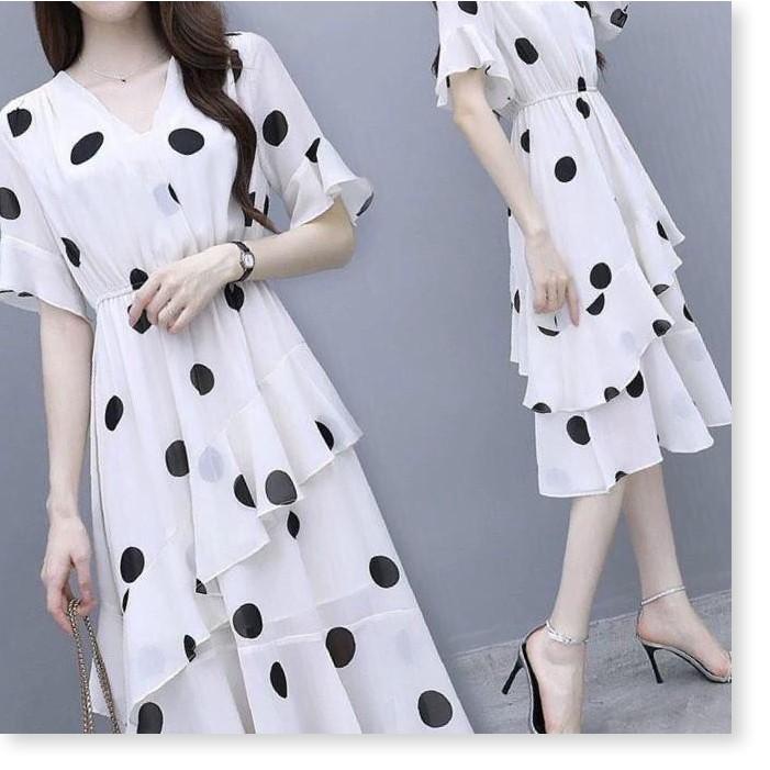 ĐẦM VOAN LỤA CHẤM BI SANG CHẢNH