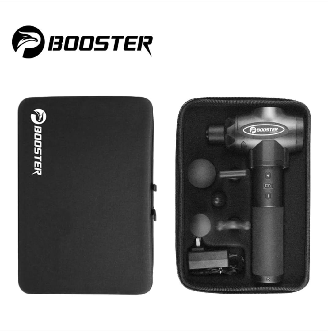 Máy Massage Cầm Tay BOOSTER E Công Suất 135W, 6 Đầu Thay Thế 9 Cấp Độ Hỗ Trợ Mát Xa Chuyên Sâu, Giảm Đau Cơ, Cứng Khớp - Hàng chính hãng