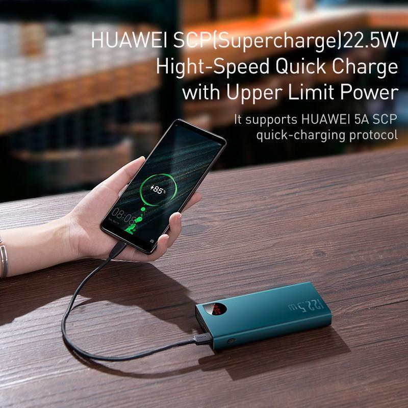 Pin dự phòng sạc nhanh Baseus Adaman Metal Digital Display Quick Charge 22.5W 20000mAh -Hàng Chính Hãng