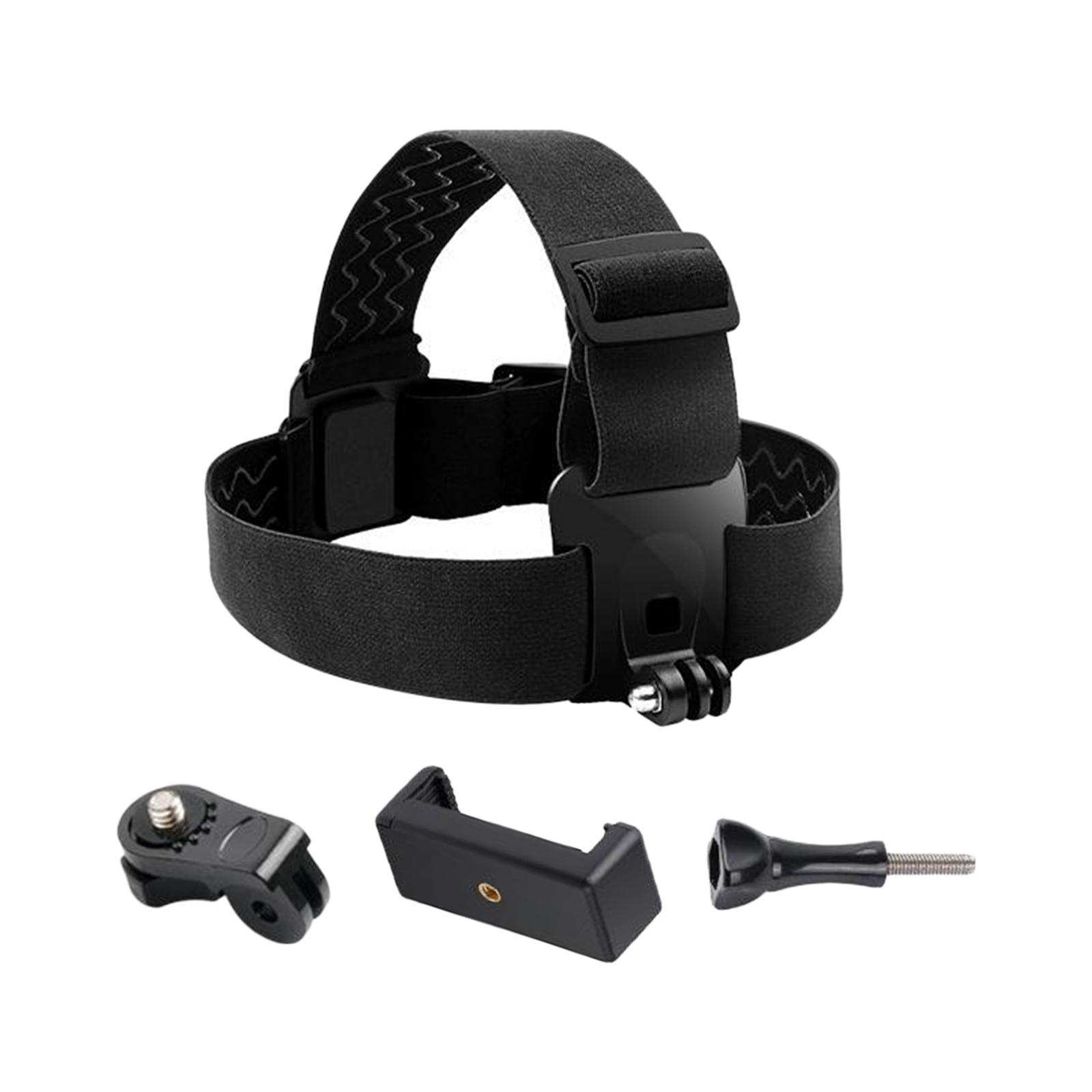 Cell Phone Head Mount Headband Mobile Phone Holder w/ Clip Universal Black