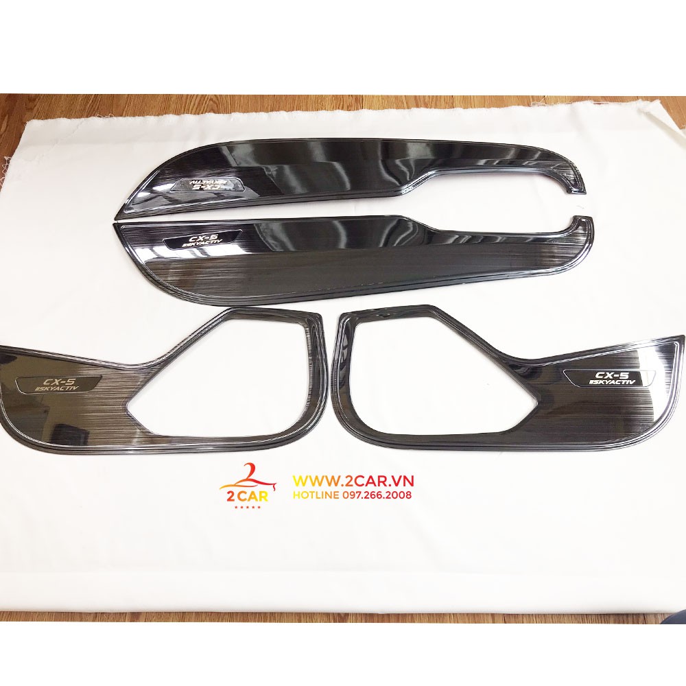 Ốp Tapli, màng loa cánh cửa xe Mazda CX5, CX-5 2018- 2022 Ốp chống xước cánh cửa, Hàng TiTan Cao Cấp