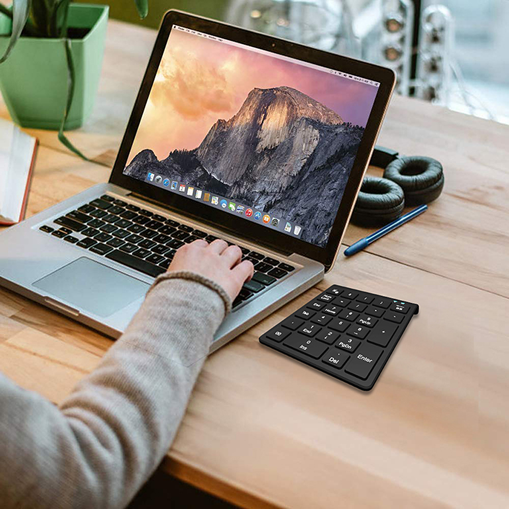Bàn Phím Kế Toán Tài Chính Văn Phòng 27 Phím Cho Máy Tính Xách Tay Hỗ Trợ AnDroid / Windows / IOS Đen