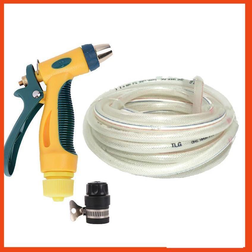 Bộ dây vòi xịt nước rửa xe,tưới cây tăng áp 3 lần 15m
