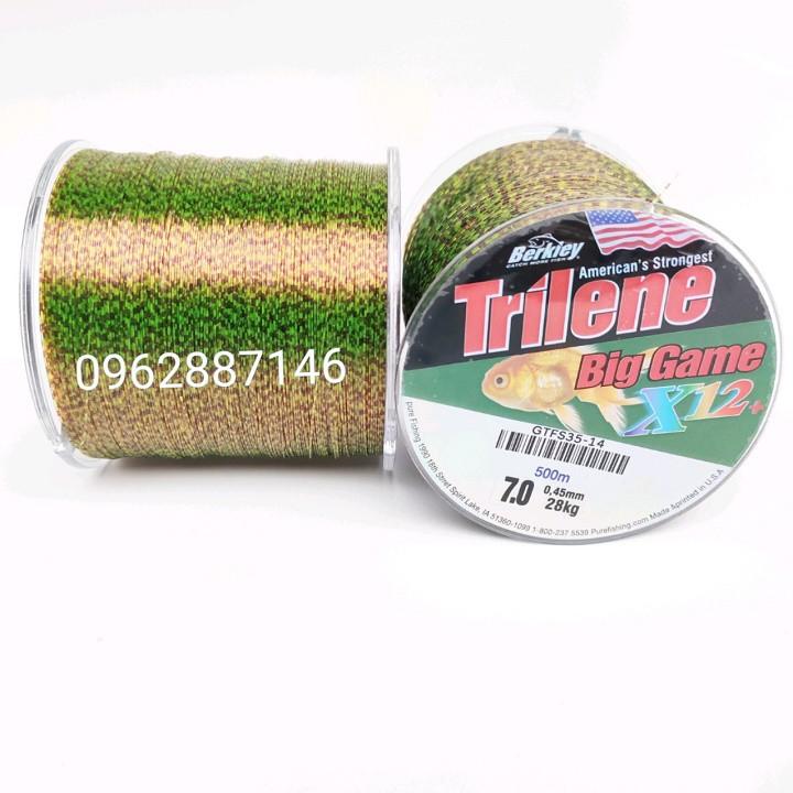 Cước câu cá cước mỹ triline 3D tàng hình 500m x12