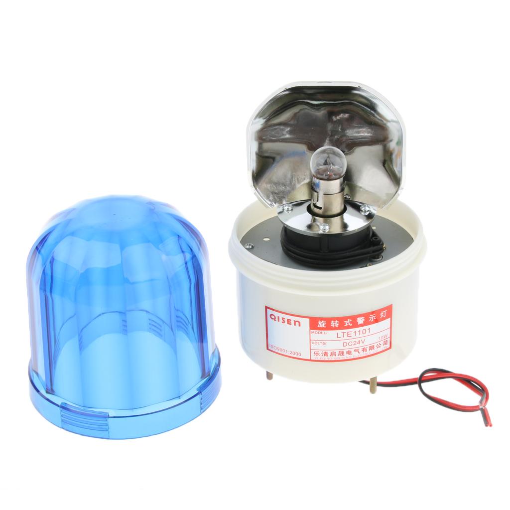 24V Xanh Dương Đèn Quay LED Nhấp Nháy An Ninh Cảnh Báo Tự Động Hóa Nhà Máy Đèn