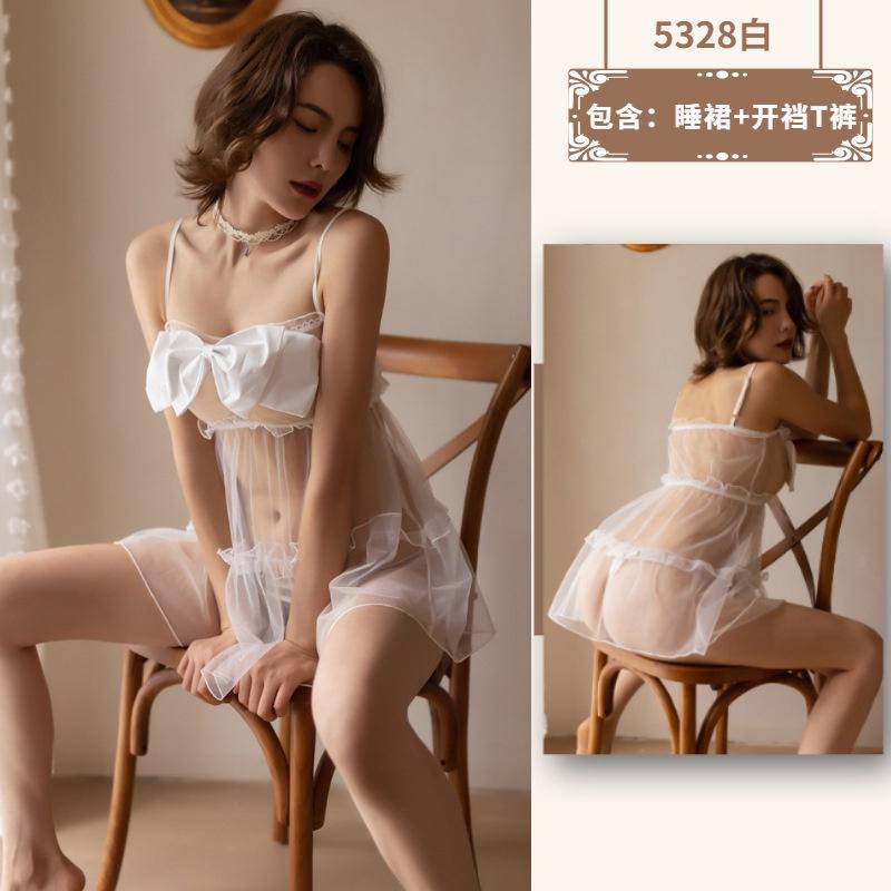 Hình ảnh Váy ngủ ren xuyên thấu đính nơ siêu sexy 5328