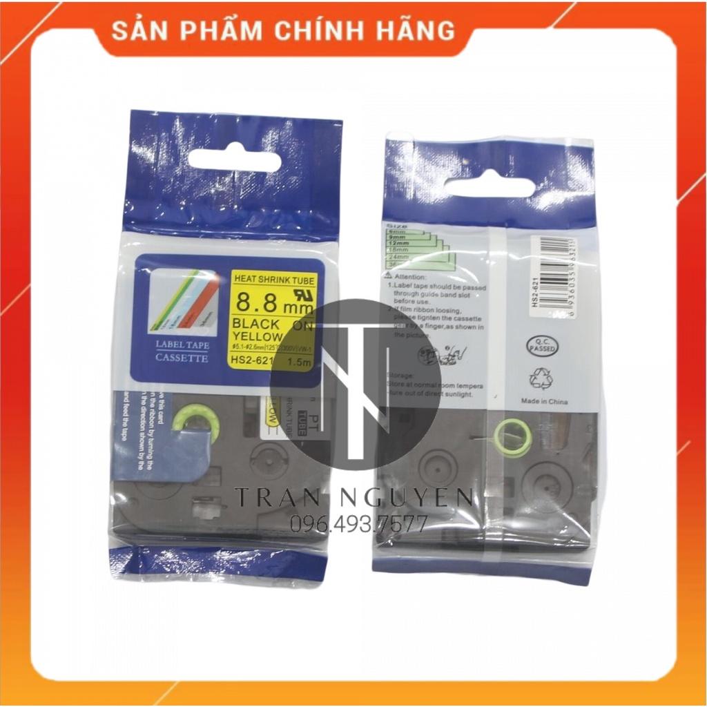 Ống co nhiệt Brother HS2-621 - Đen nền vàng 8.8mm x 1.5m - Hàng nhập khẩu