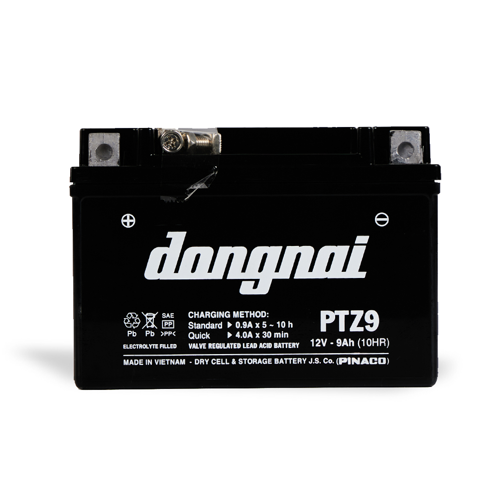 Ắc quy khô miễn bảo dưỡng Đồng Nai PTZ9 | 12V - 9Ah