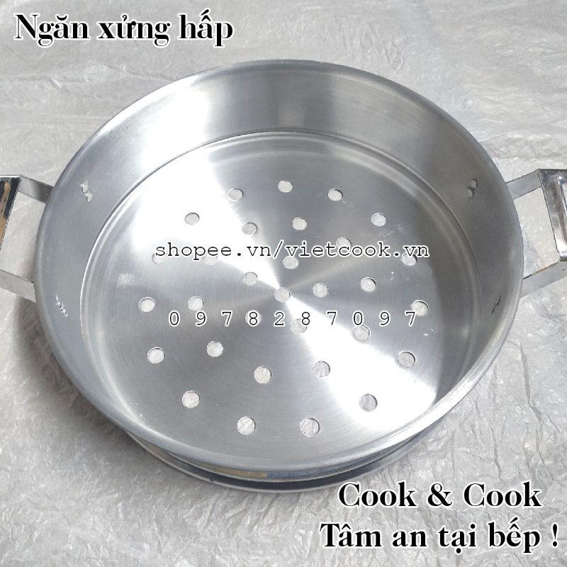 Ngăn xửng hấp bánh bao size 46 cm nhôm/ Hấp hải sản/ Hấp rau củ quả