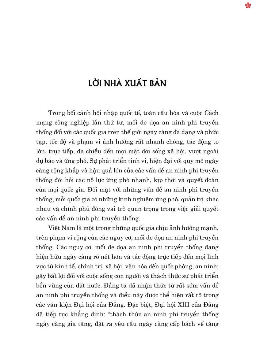 Kinh nghiệm giải quyết các vấn đề an ninh phi truyền thống trên thế giới và gợi mở đối với Việt Nam (bản in 2024)