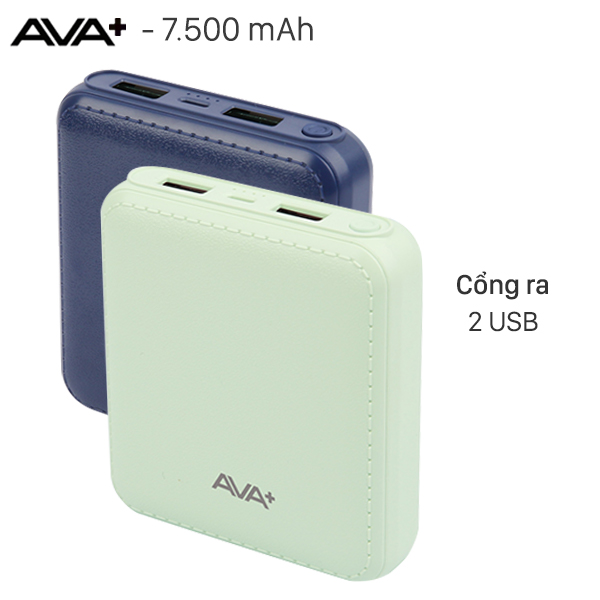 Pin sạc dự phòng 7.500 mAh AVA+ DS005-PP - Hàng chính hãng