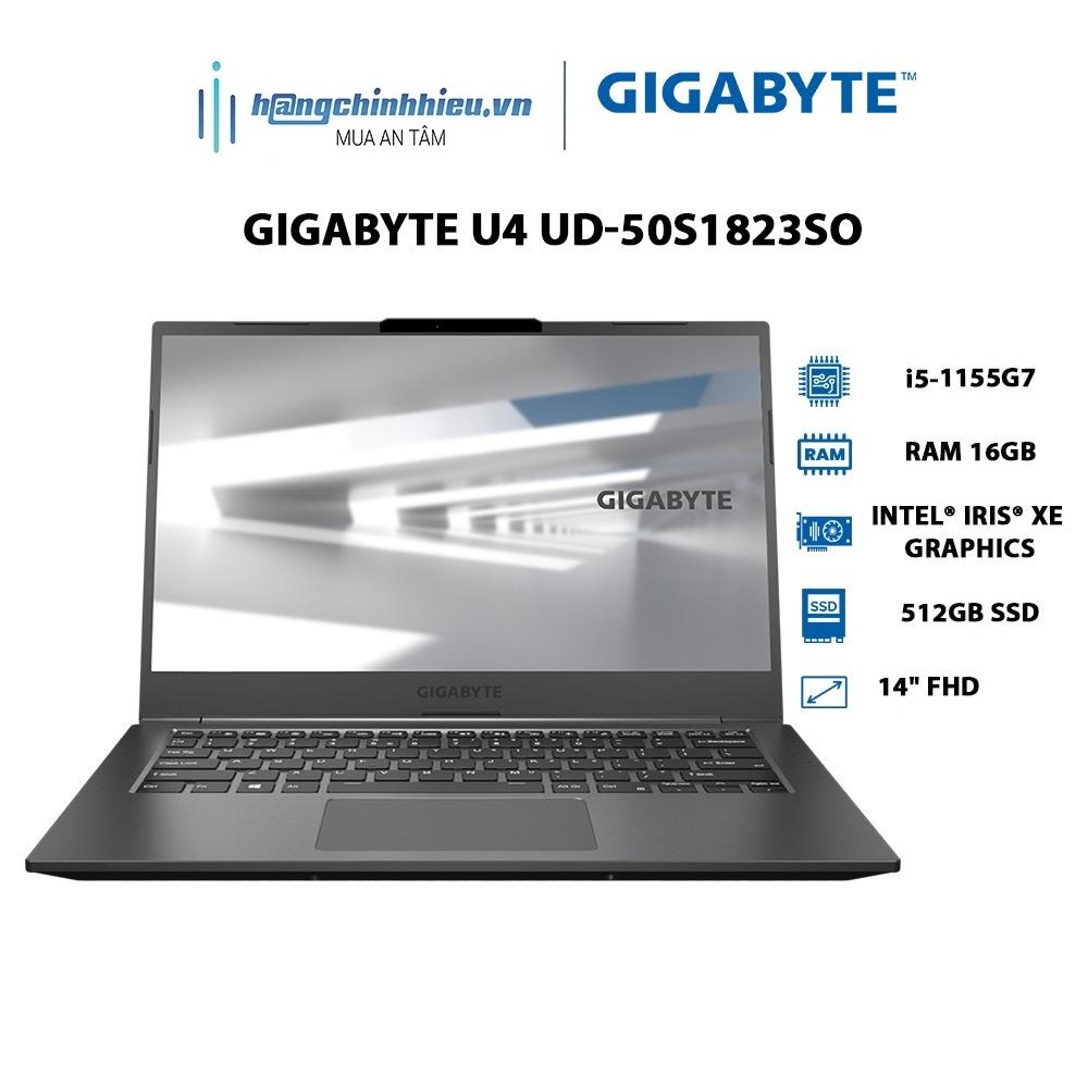 Laptop Gigabyte U4 UD-50S1823SO i5-1155G7 | 16GB | 512GB | 14' FHD 72% NTSC | Win 11 Hàng chính hãng