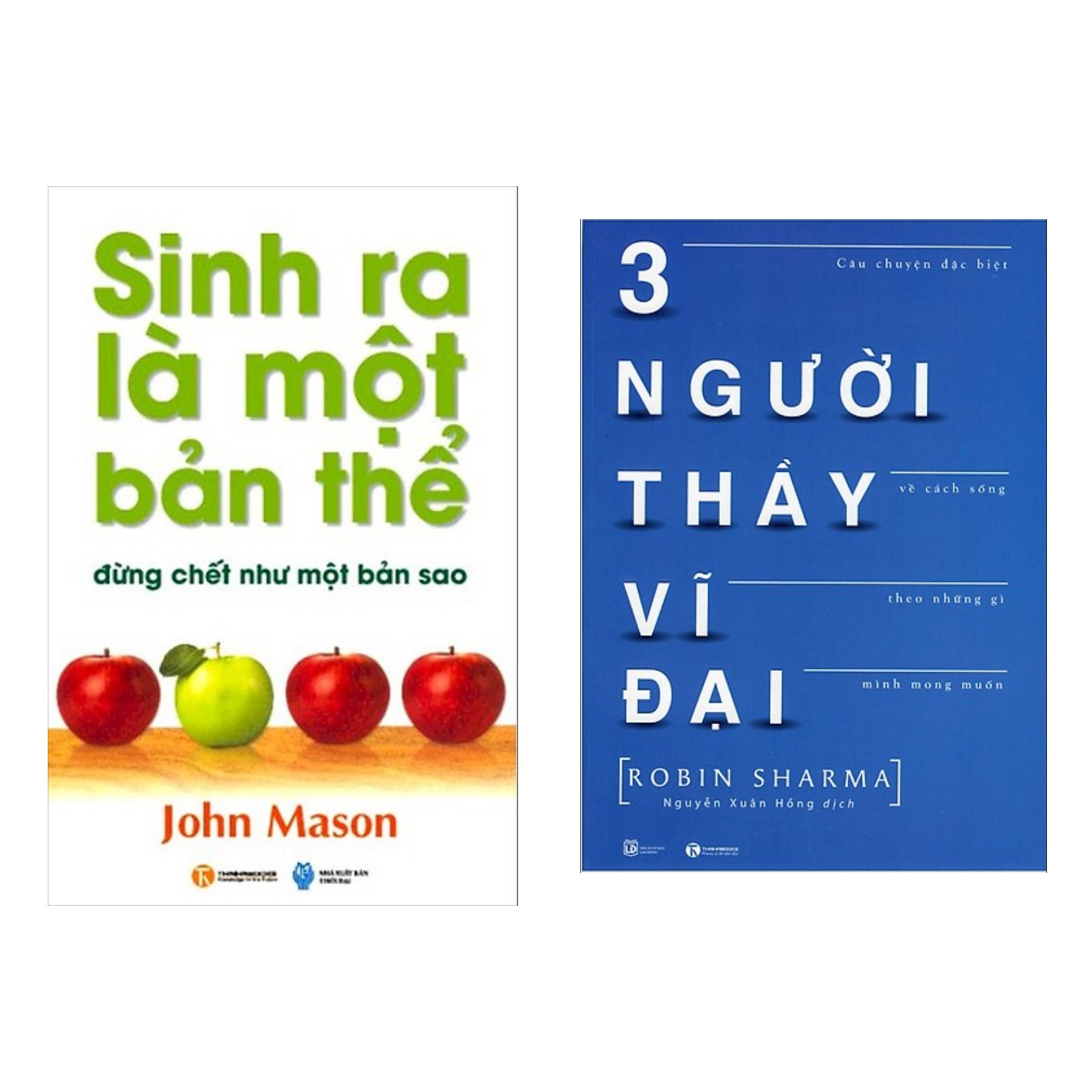 Combo 2 Cuốn Sách Hay : Sinh Ra Là Một Bản Thể Đừng Chết Như Một Bản Sao + 3 Người Thầy Vĩ Đại ( Tặng Kèm Bookmark Thiết Kế )