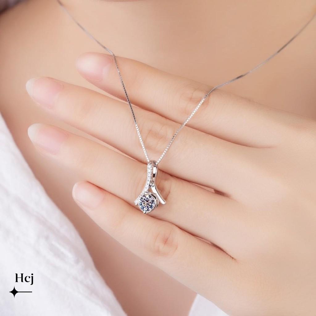 Dây chuyền bạc mặt đá siêu đẹp MS09a