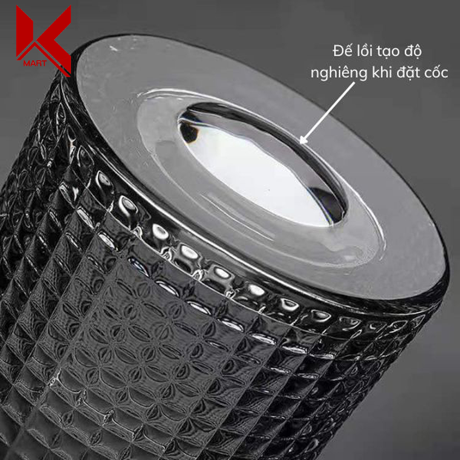 Bộ 6 ly thủy tinh, cốc thủy tinh họa tiết sang trọng - K-Mart