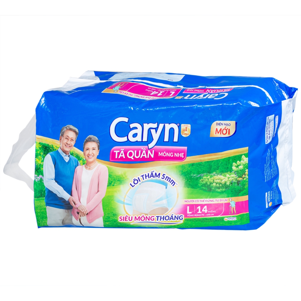 Tã Quần Mỏng Nhẹ Caryn Gói Siêu Lớn L14