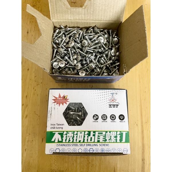 Hộp 1Kg Vít tự khoan Inox 410 (đầu dù/ đầu bằng) 1F9 2F5 3F2
