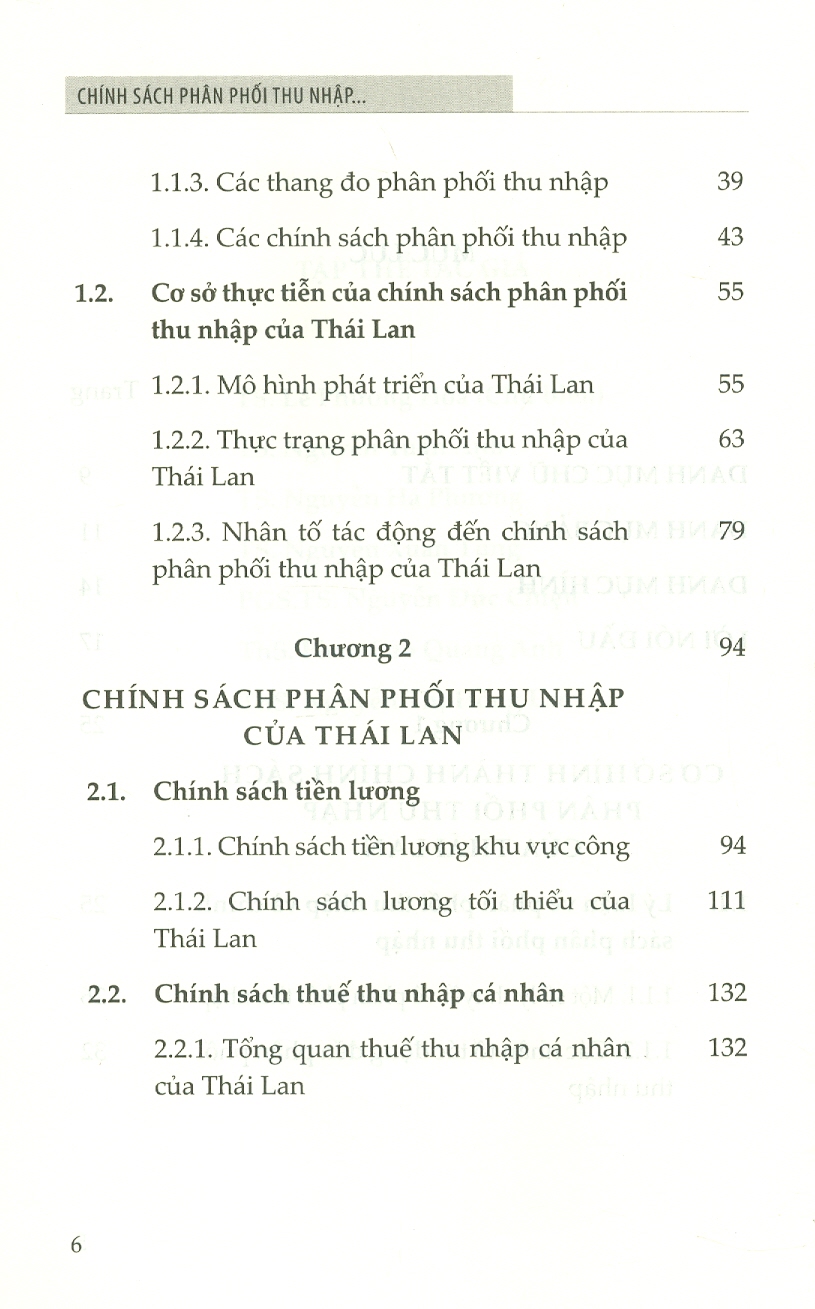 Chính Sách Phân Phối Thu Nhập Của Thái Lan Và Hàm Ý Cho Việt Nam (Sách chuyên khảo)