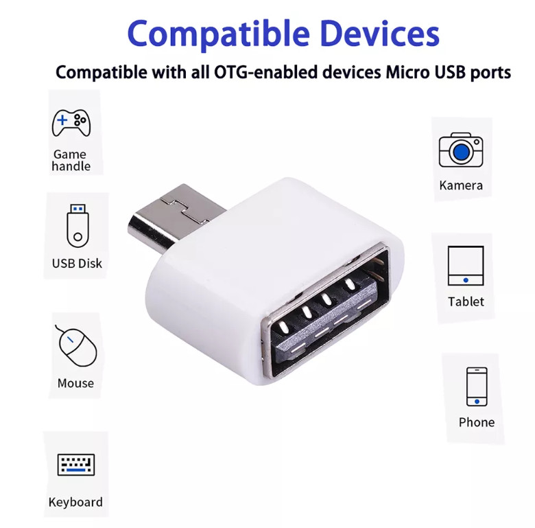 Bộ Chuyển Đổi Cáp Micro USB Bộ Chuyển Đổi USB 2.0 Sang USB OTG Cho Bàn Phím Chuột