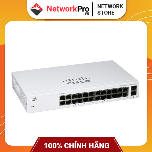Switch Cisco CBS110-24T-EU Chính Hãng - 24-port GE, 2x1G SFP