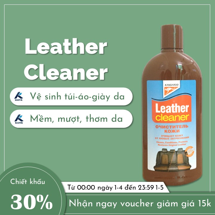 Chai vệ sinh da Leather Cleaner Klink dành cho mọi loại da cao cấp giúp làm sạch da, không làm vỡ da, hương thơm dễ chịu