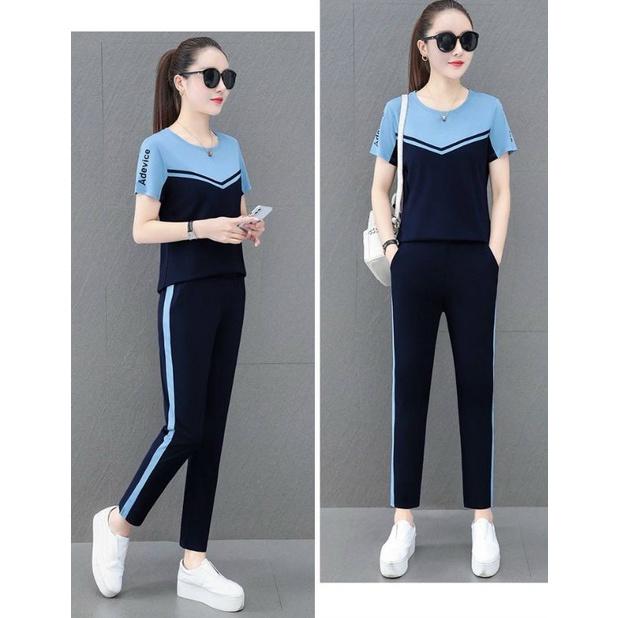 SÉT BỘ THUN COTTON THỂ THAO PHỐI MÀU