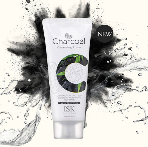 Sữa Rửa Mặt Than Hoạt Tính Sạch Nhờn, Ngừa Mụn Beauskin ISK Charcoal Cleansing Foam Hàn Quốc (100ml/ Tuýp)