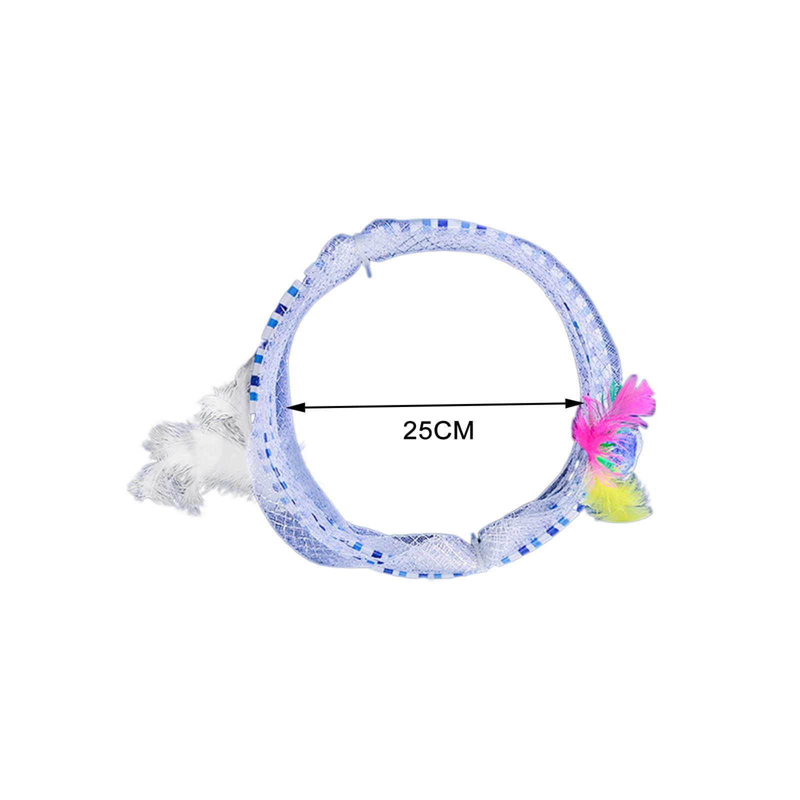 Cat Tunnel Folding Lightweight Elastic Mesh S Tunnel Spring Toy Tunnel Tube Cats Collapsible Tunnel Cats for Accessories Play Home