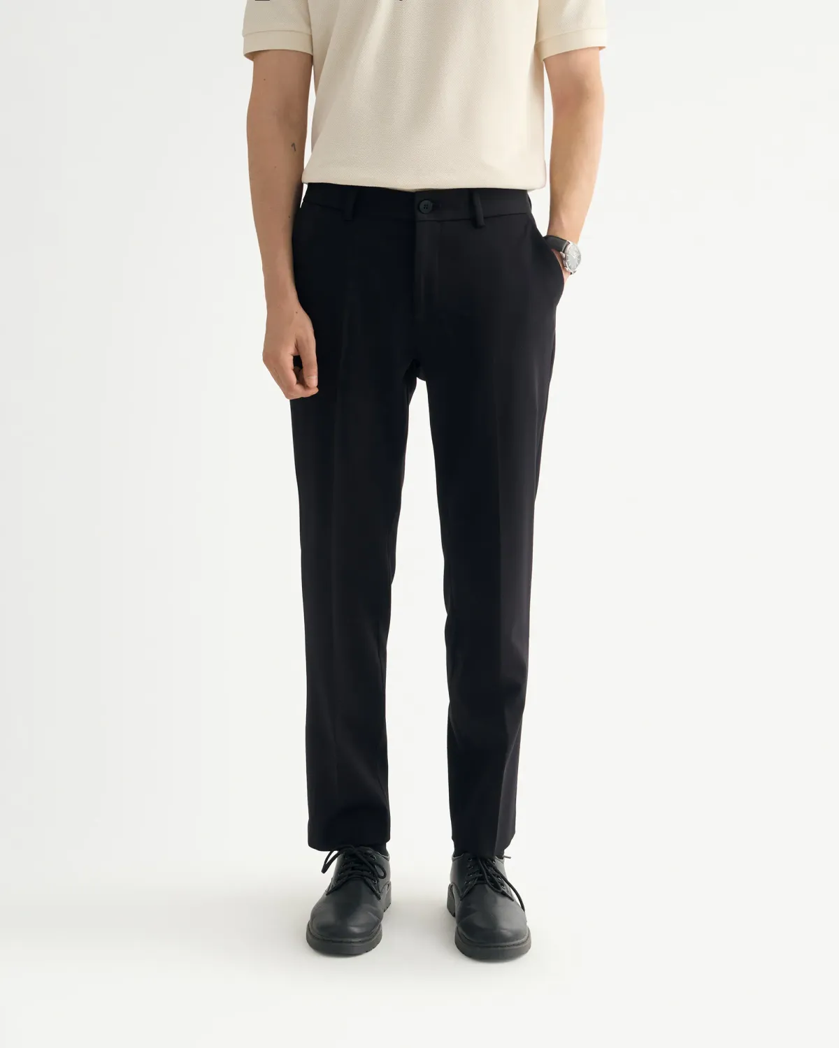 Quần Tây Nam Thanh Lịch Tôn Dáng Form Slim Màu Đen - ROUTINE 10S25PFO012