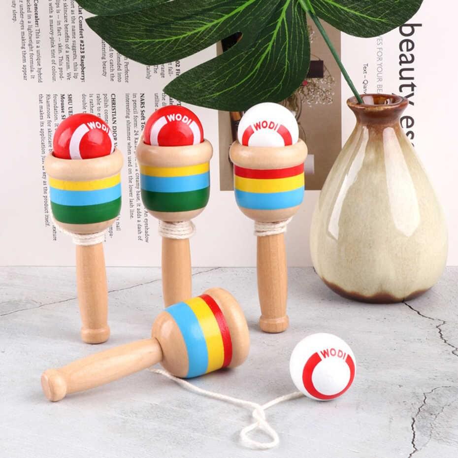 Đồ chơi Kendama tung bóng bằng gỗ giúp con tránh xa IPAD| Đồ chơi an toàn